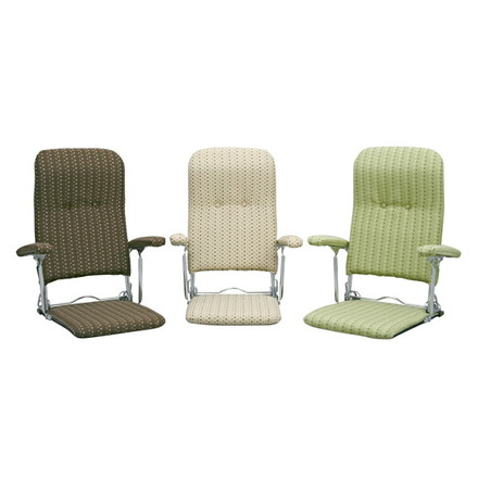 肘付きオリタタミ座椅子 YS-1046 座椅子 ベージュ