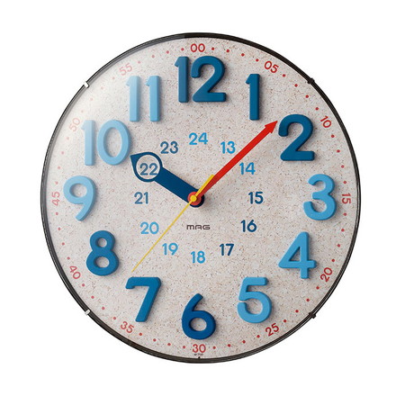 ノア精密 MAG 掛け時計 アナログ電波ウォールクロック W-750 N 夜間秒針停止機能 電波時計