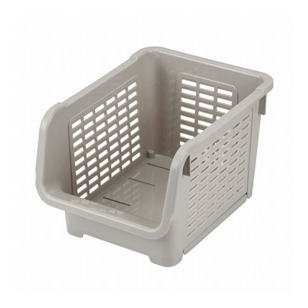 日本製 積み重ね ストッカー キャスター付 ワームグレー LD-245 Style Storage