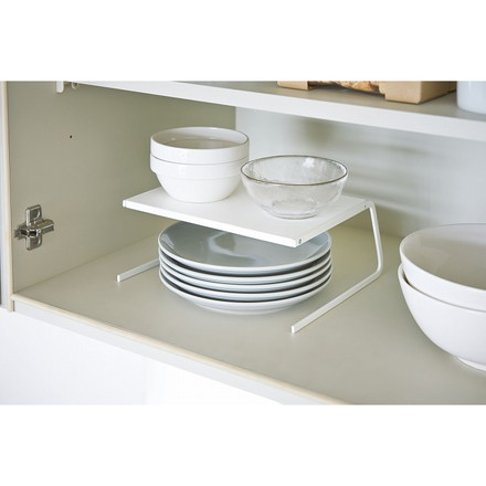 山崎実業 皿 収納 ディッシュストレージ Sサイズ プレート Plate ホワイト 皿立て ディッシュ ラック 棚 食器棚 戸棚