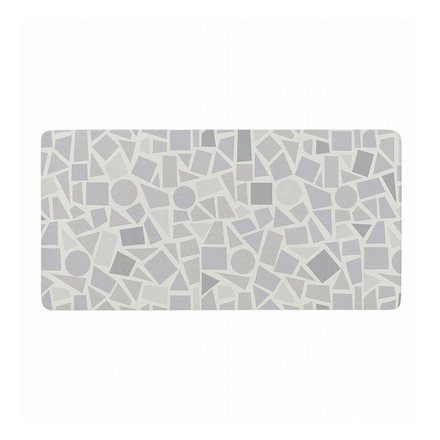 ベストコ 玄関マット 室内 40×80cm お手入れ簡単 防炎 防カビ 抗菌 防臭 ホワイト ストーン 石 タイル調