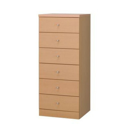 完成品 木製 チェスト 幅44×奥行41×高さ104.5cm 六段 日本製 国産 6段 収納 棚 隙間 収納 整理
