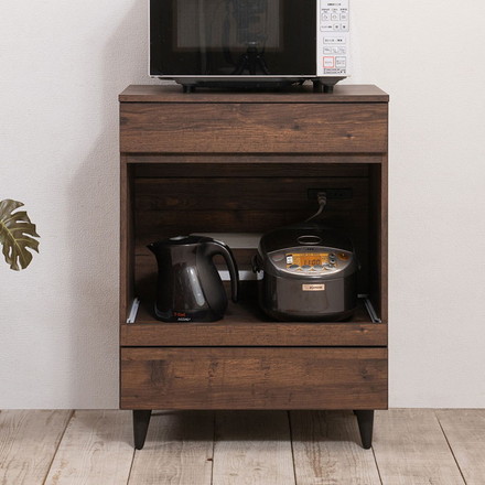 arizona キッチンカウンター 幅60 ビンテージ ヴィンテージ コンパクト 家電収納 家電ラック