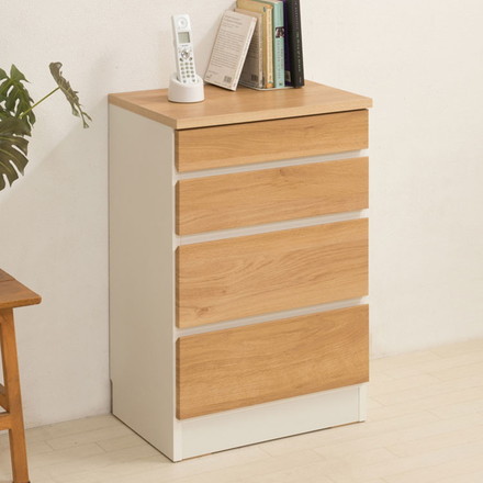 gym スリムチェスト 幅50.5 チェスト 4段 木目 ナチュラル シンプル 北欧 リビング リビング収納