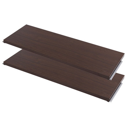 パーテーション専用棚板2枚組 幅120 ダークブラウン 衝立 家具 事務所 オフィス 間仕切り 仕切り 商談スペース