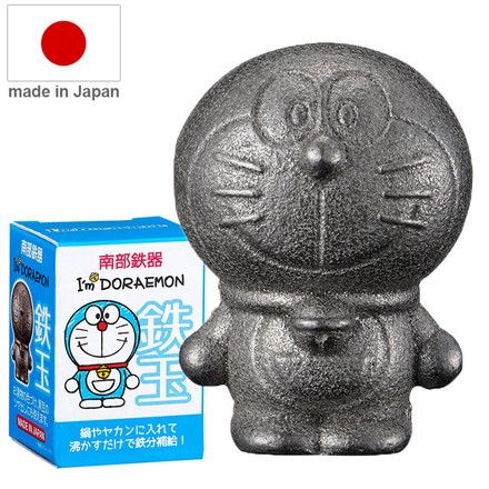 オーエスケー 日本製 南部鉄玉 ドラえもん 南部鉄器 TBN-1 鉄玉子 鉄たまご 鉄分補給 鉄卵 ぬか漬け 漬物 色づけ ツヤ出し ぬか漬け容器に キャラクター かわいい 可愛い