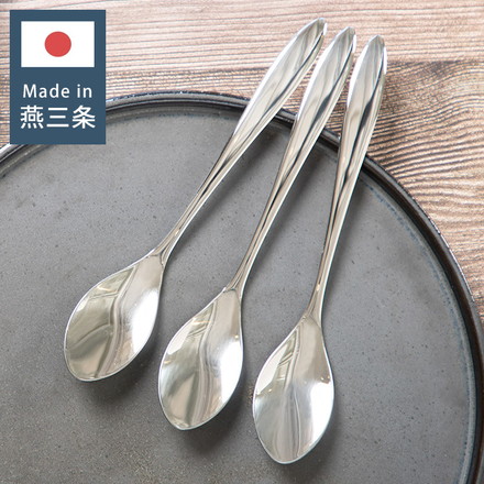 日本製 燕三条 ミディアムスプーン 3本セット 食洗機対応 ステンレス TSUBAME カトラリー セット 3本組 スプーン カレースプーン デザートスプーン