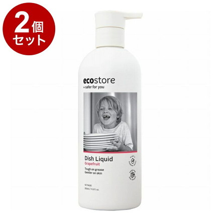 【単品2個セット】 ディッシュウォッシュ リキッドポンプ グレープフルーツ 350mL エコストア ecostore