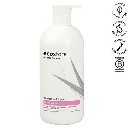 【単品2個セット】 ecostore ボディウォッシュ ワイルドローズ&シダー 900mL エコストア ボディウォッシュ ポンプタイプ 華やか 香り