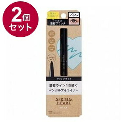 【単品2個セット】 スプリングハート ロングラスティングアイライナー マットブラック コージー本舗 127775
