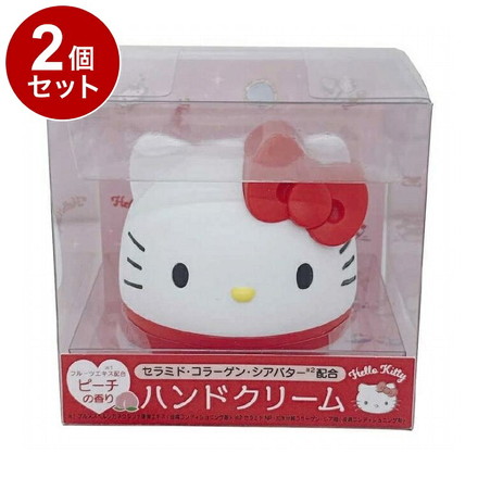 【単品2個セット】 サンリオ ハンドモイスチャー ハローキティ ピーチの香り ハンドクリーム 保湿 乾燥 シアバター キティ