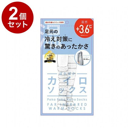 【単品2個セット】 ぽかぽかカイロソックス パウダーブルー×オフホワイト LDKルームソックス レディース もこもこ靴下 レッグウォーマー あったかグッズ 冷え 足首 ナイトソックス 防寒 防寒グッズ