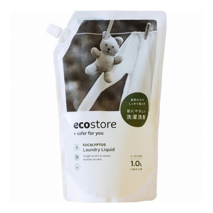 ランドリーリキッド ユーカリ 詰め替えパック1L 液体洗剤 洗濯用洗剤 エコストア ecostore