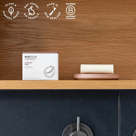 ecostore ココナッツソープ 80g エコストア ボディウォッシュ 石けん 肌にやさしい もっちり 体 植物由来 天然成分 ココナッツ