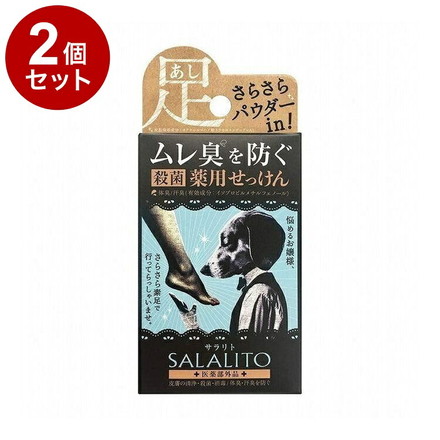 【単品2個セット】 薬用石鹸サラリト 75g せっけん 足 消臭 ムレ 体臭 殺菌 消毒