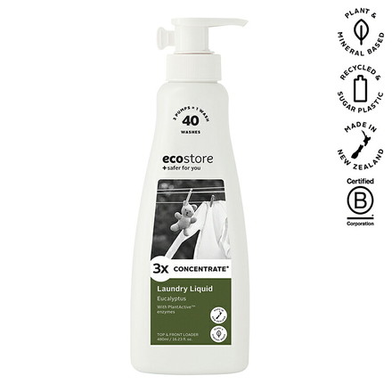ecostore ランドリーコンセントレートポンプ ユーカリ 480mL エコストア 洗剤 液体洗剤 肌にやさしい 天然 植物由来 敏感肌 低刺激
