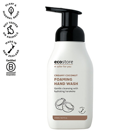 ecostore フォーミングハンドウォッシュポンプ クリーミーココナッツ 250mL エコストア ハンドウォッシュ 泡タイプ 南国 手洗い 家族 保湿 手肌 しっとり