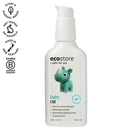 ecostore ベビーオイル 125mL エコストア ベビー ベビーオイル 赤ちゃん ベビー 子ども 保湿 ボディケア 植物由来 低刺激 敏感肌 マタニティ オイル