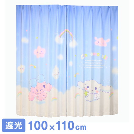 MORIPiLO サンリオ 遮光カーテン 幅100x110cm丈 2枚組 シナモロール
