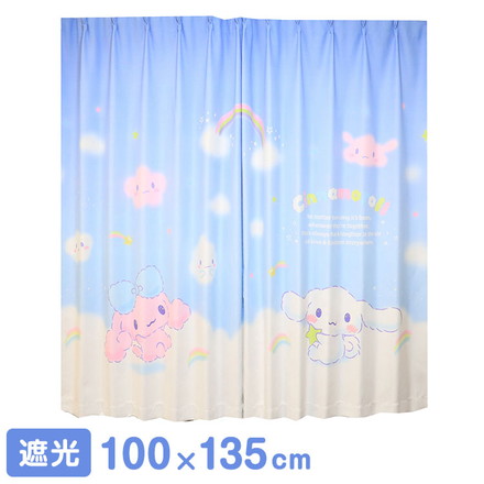 MORIPiLO サンリオ 遮光カーテン 幅100x135cm丈 2枚組 シナモロール