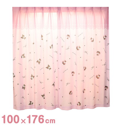MORIPiLO サンリオ レースカーテン 幅100x176cm丈 2枚組 マイメロディ クロミ 真夜中のメロクロ
