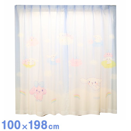 MORIPiLO サンリオ レースカーテン 幅100x198cm丈 2枚組 洗える シナモロール
