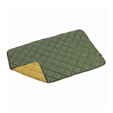 キャプテンスタッグ CS ファイバーダウン ブランケット120x75cm モスグリーンxキャメル UM-1555