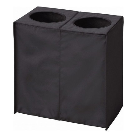 AGIO セパレートランドリーボックスM ブラック N-7522 パール金属