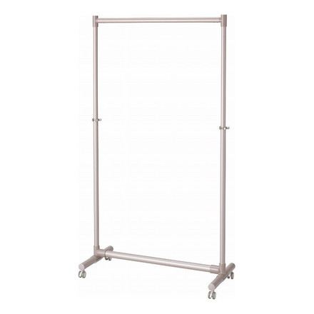 軽くて丈夫なアルミ製ハンガーラック コーラルピンク N-7593 パール金属