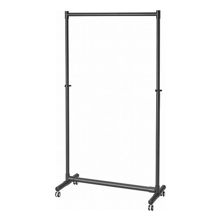 軽くて丈夫なアルミ製ハンガーラック マットブラック N-7594 パール金属