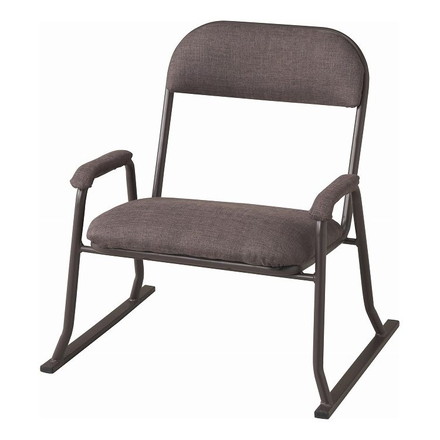 パイプ積み重ね座イス ハイバック肘付ブラウン N-8405 パール金属