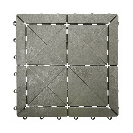 【5個セット】山崎産業 コンドル 石目ユニットＥ ディープグレージョイントタイル 石目調 ダークグレー タイル マット