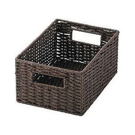 ちどり産業 ペーパー バスケット カラーボックス対応 クォータータイプ ダークブラウン CH-403DBR
