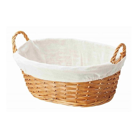 ちどり産業 ポプラバスケット楕円 収納 編み ナチュラル