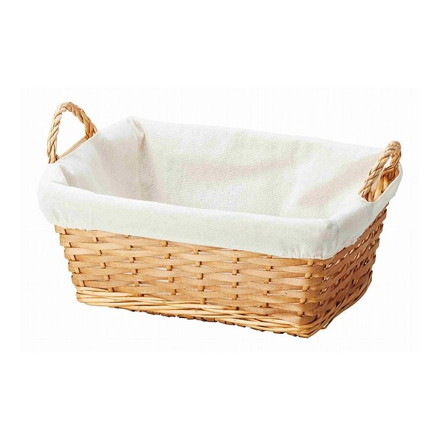 ちどり産業 ポプラバスケット角 収納 編み ナチュラル