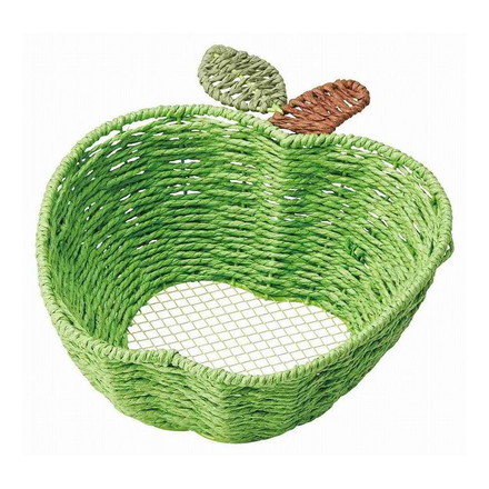 ちどり産業 フルーツバスケット りんご型 かご バスケット グリーン