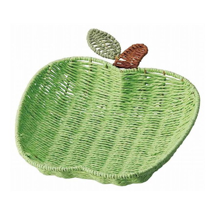ちどり産業 フルーツバスケット りんご型 かご バスケット グリーン