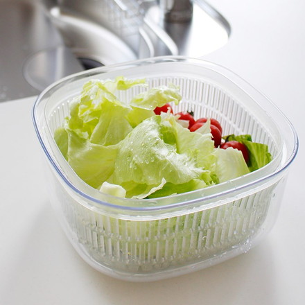 オカ プリス ベジマジ あらう レギュラー ホワイト野菜 水切り 保存 ざる フタ付き ボウル サラダ 果物