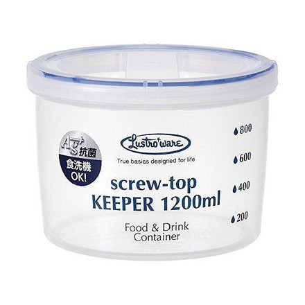 【5個セット】スクリュートップキーパー 1200ml 浅型 ( プラスチック 保存容器 )