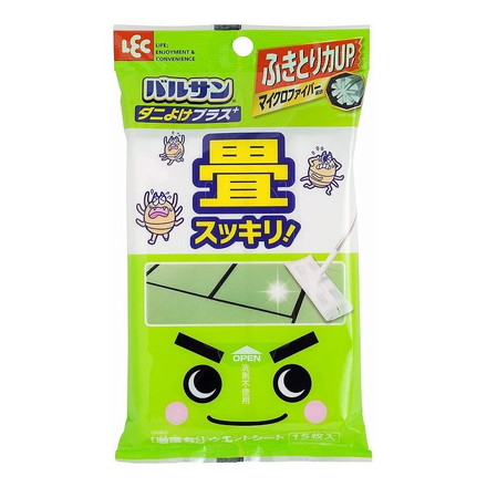 【5個セット】レック 激落ちくん GN ウェットシート 畳用 ダニよけプラス（15枚入） S00800レック 激落ちくん GN ウェットシート 畳用 ダニよけプラス（15枚入） S00800