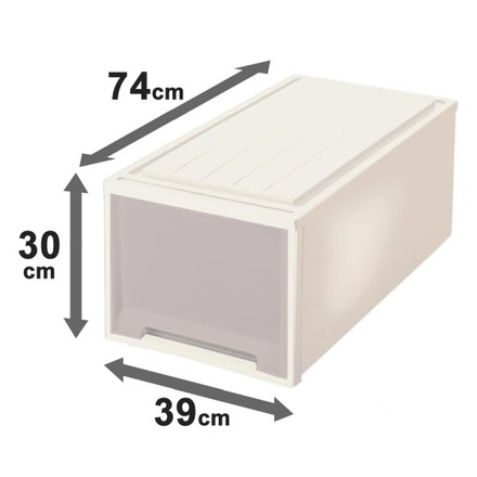 天馬 押入れ収納 ビュートケース 幅39×奥行74×高さ30cm カプチーノ 引き出し 衣装ケース 収納ケース