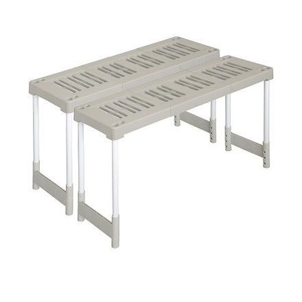 天馬 伸びるん棚クローゼット用レギュラー ベージュ 2台入 (伸縮棚)