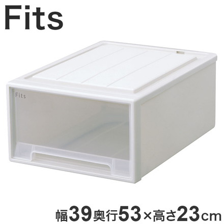 天馬 収納ケース Fits フィッツケース 53-39M WC(ホワイトクリア)