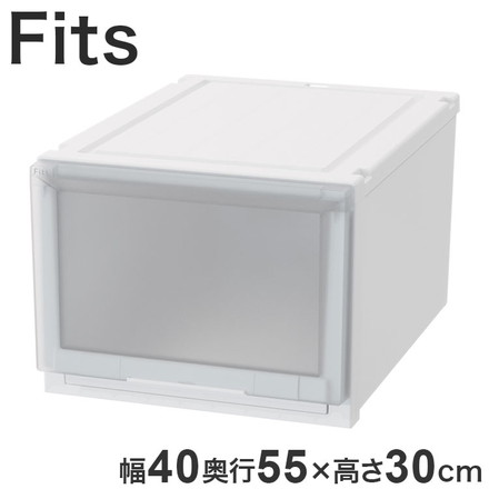 天馬 収納ケース Fits フィッツケース アドバンス 55-40L 幅40.0×奥行55.0×高さ30.0cm WC ホワイトクリア