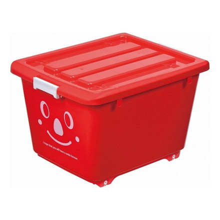 和泉化成 アニマルケース どうぶつ顔がかわいい、かたづけが楽しくなる収納ケース レッド