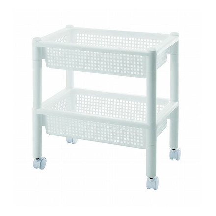 不動技研 パイプハンガーワゴン 45 ホワイト F-2456