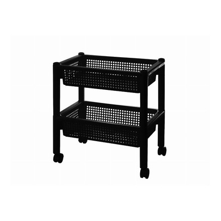 パイプハンガーワゴン 45 ブラック キャスター付きワゴンF2456