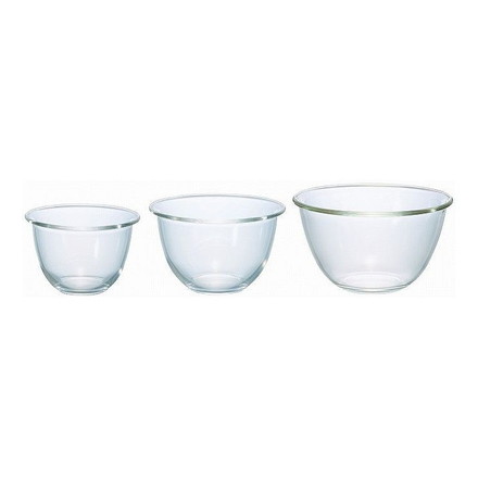 HARIO 耐熱ガラス製ボウル 3個セット 900/1500/2200ml 各1個 MXPN-3704耐熱 ガラス レンジ オーブン 調理 食洗機 OK 入れ子