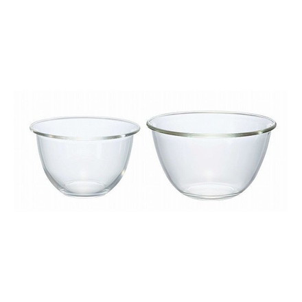 HARIO 耐熱ガラス製ボウル 2個セット 1500/2200ml 各1個 MXP-2606耐熱 ガラス レンジ オーブン 調理 食洗機 OK 入れ子