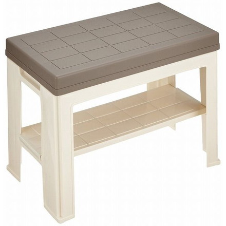 吉川国工業所 玄関チェア エントランスベンチ ブラウン ( 玄関小物収納 シューズラック )